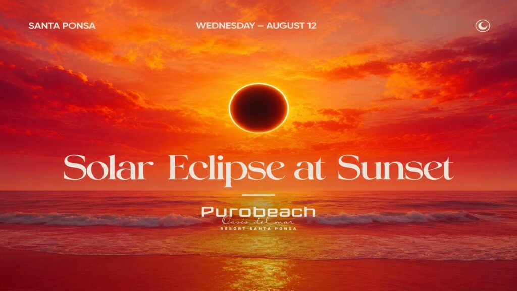 Solar Eclipse at Sunset Puro Beach 